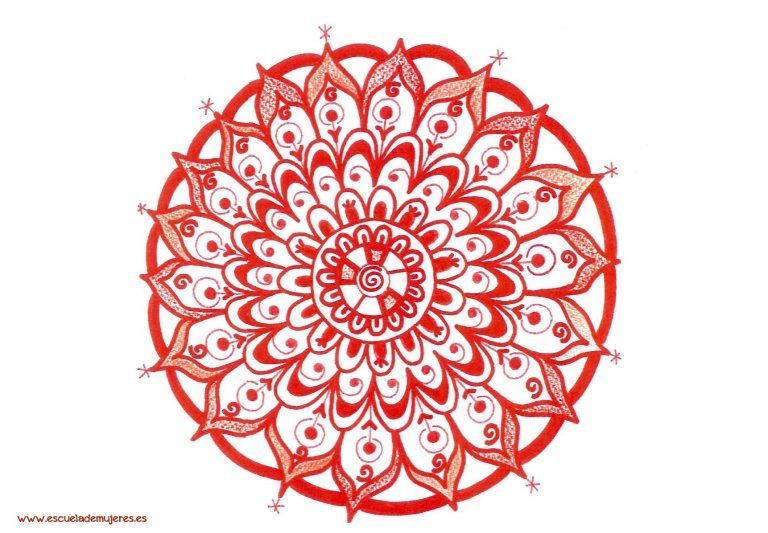 Lee más sobre el artículo Usa este Mandala Rojo para conectar con tu Sabiduría